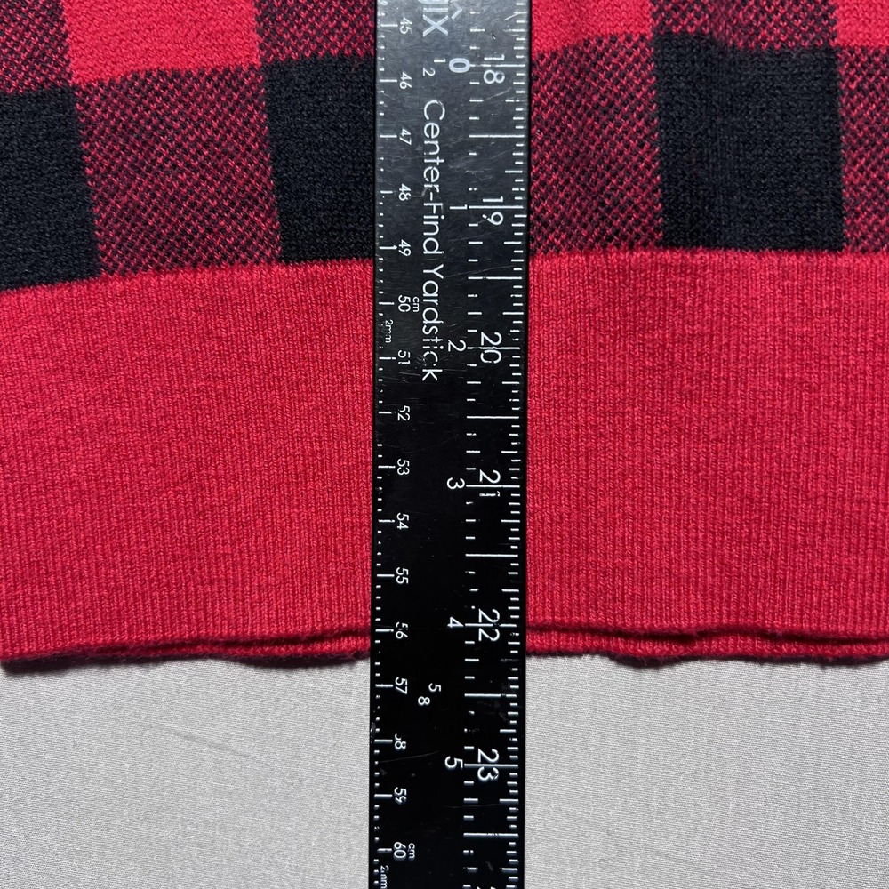 Polo Ralph Lauren Plaid Cardigan Womens XL Red Buffalo Button‎ Cotton Wool - Picture 11 of 13